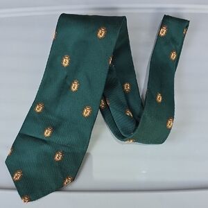 (J28) Elegant Green and Gold Men's Tie